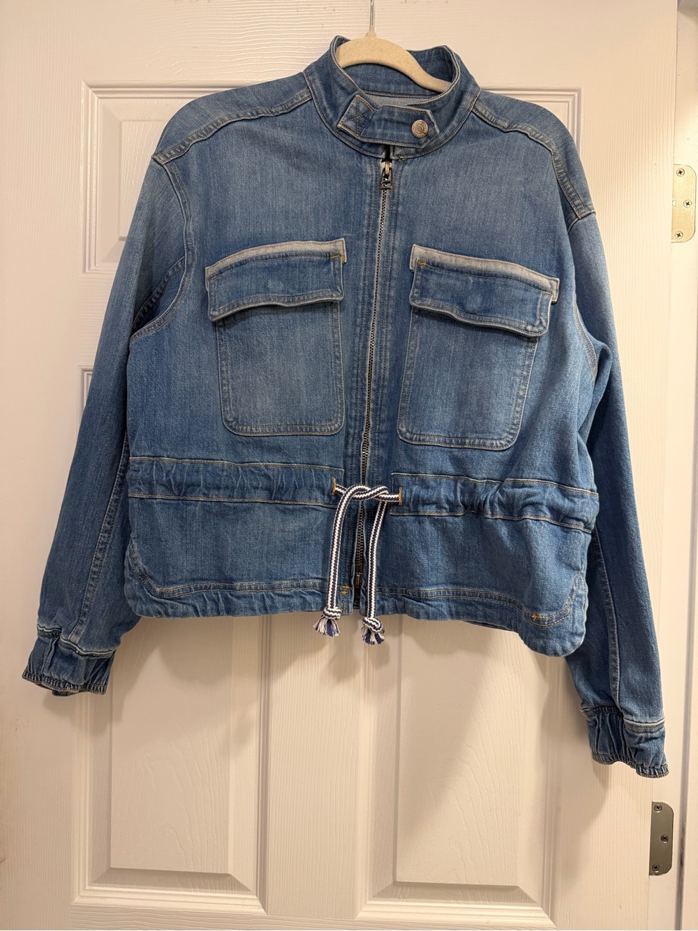 Veronica Beard Light Blue Denim Utility Jacket